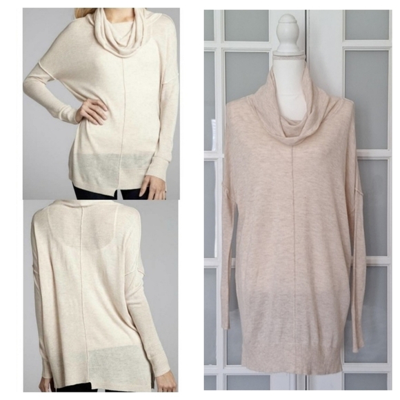 RD Style Cream Lightweight Cowl Neck Sweater Size - M - Picture 1 of 11